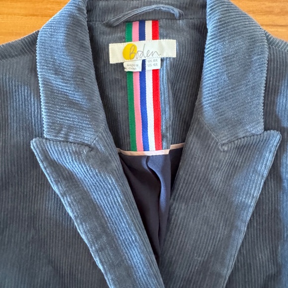 Boden, Light Blue Corduroy Blazer, Women's, UK 8R - Picture 2 of 14
